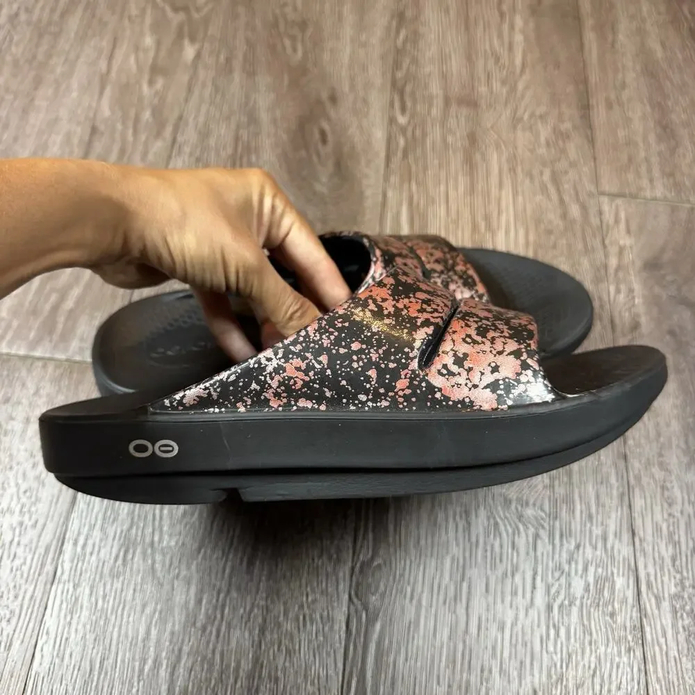OOFOS Womens OOahh Luxe Recovery Bellini Splash Slide Size 9 - Picture 8 of 12